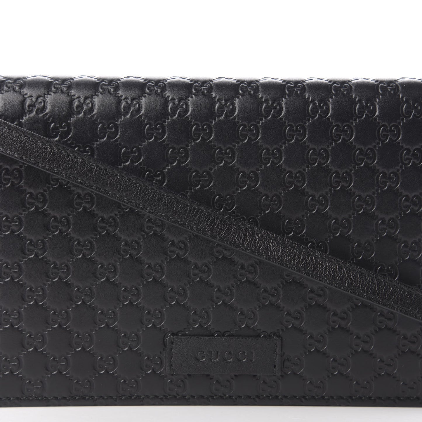 Microguccissima Crossbody Wallet Black