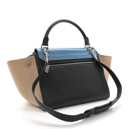 Celine Smooth Calfskin Medium Tri-Color Trapeze Blue 3 of 15
