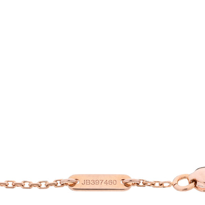Van Cleef & Arpels 18K Rose Gold Carnelian Sweet Alhambra Heart Bracelet 4 of 5