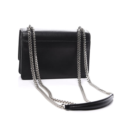 Saint Laurent Calfskin Monogram Sunset Chain Wallet Black 2 of 10