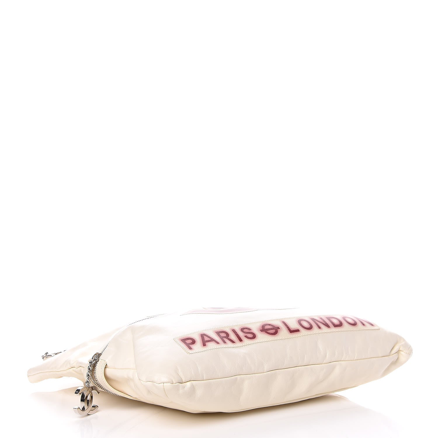 Chanel Calfskin Large Expandable Paris London Tote Bag White 4 of 10