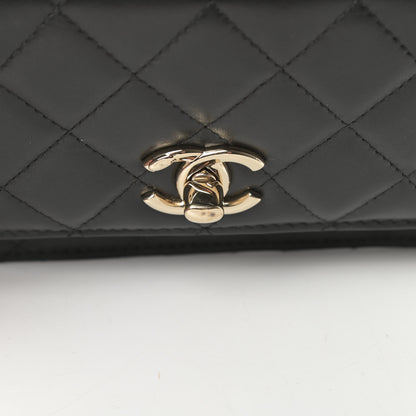 Chanel Lambskin Quilted Mini Trendy CC Wallet On Chain WOC Black 11 of 13