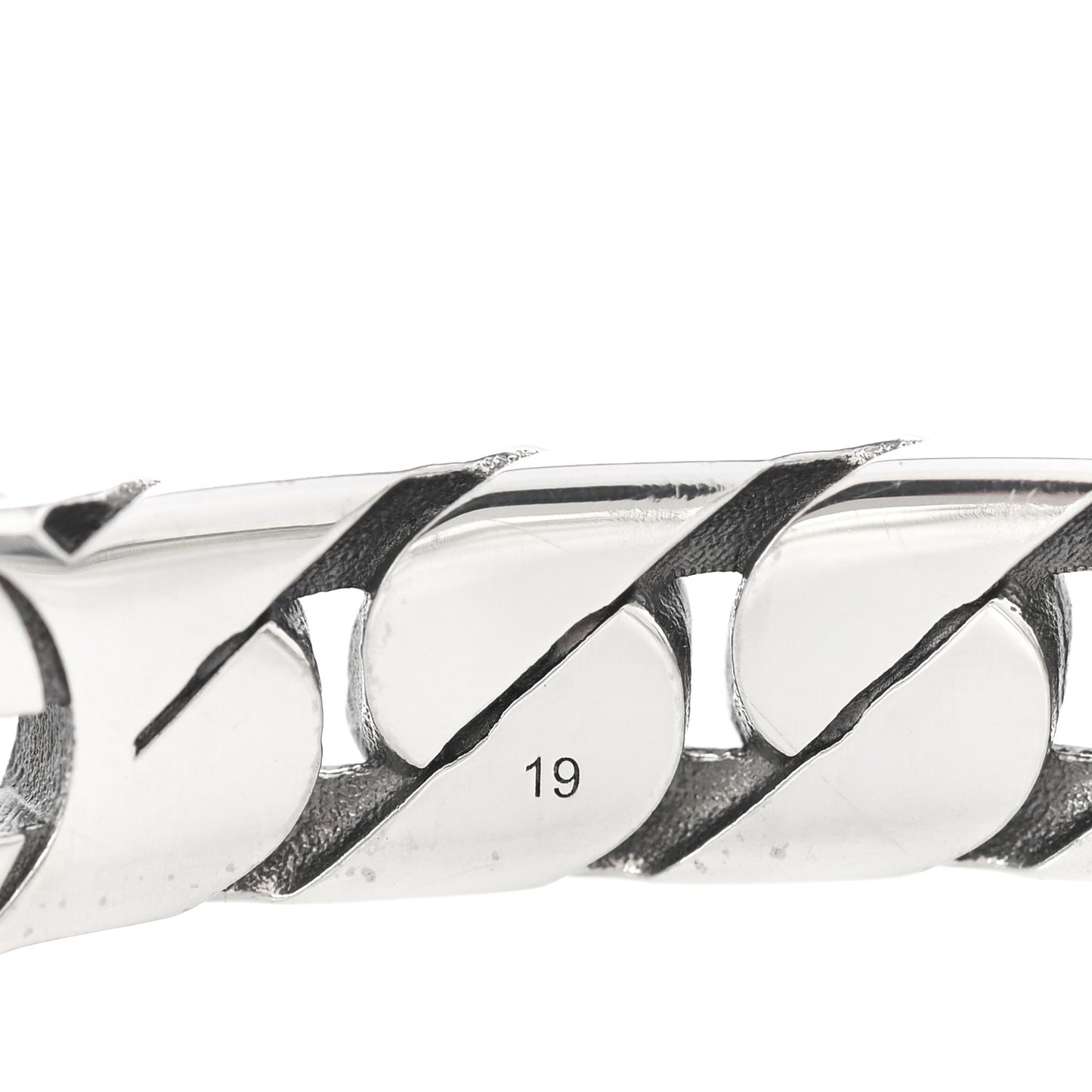 Sterling Silver Interlocking G Cuff Bracelet 19