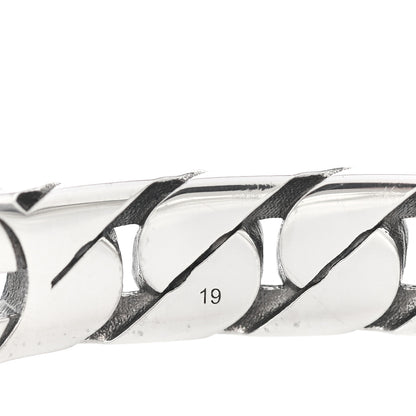 Gucci Sterling Silver Interlocking G Cuff Bracelet 19 6 of 7
