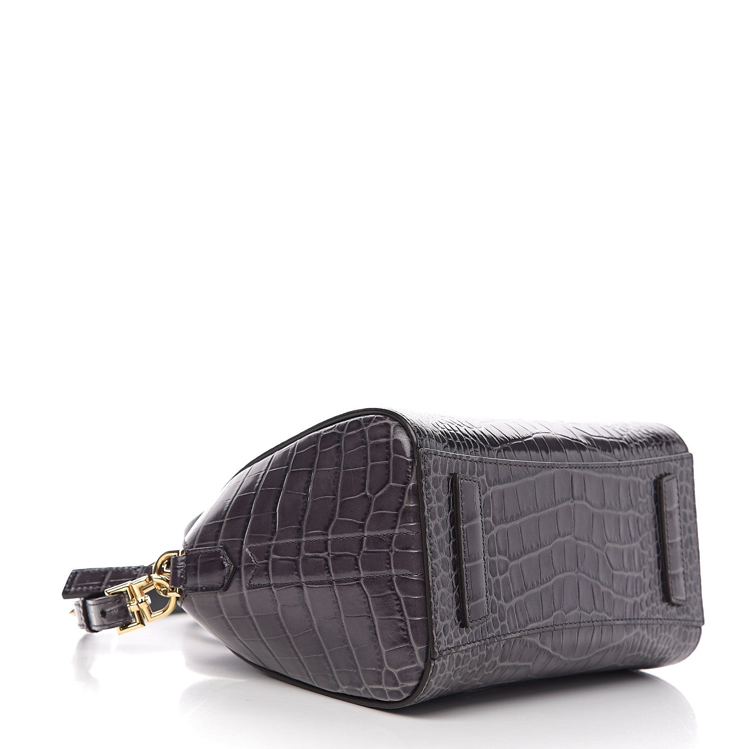 Givenchy Calfskin Crocodile Embossed Mini Antigona Storm Grey 3 of 8