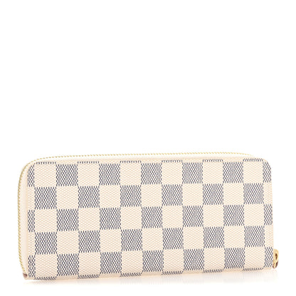 Louis Vuitton Damier Azur Clemence Wallet Rose Ballerine 3 of 7