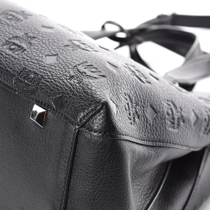 MCM Calfskin Ottomar Monogram Large Essential Tote Black 13 of 16