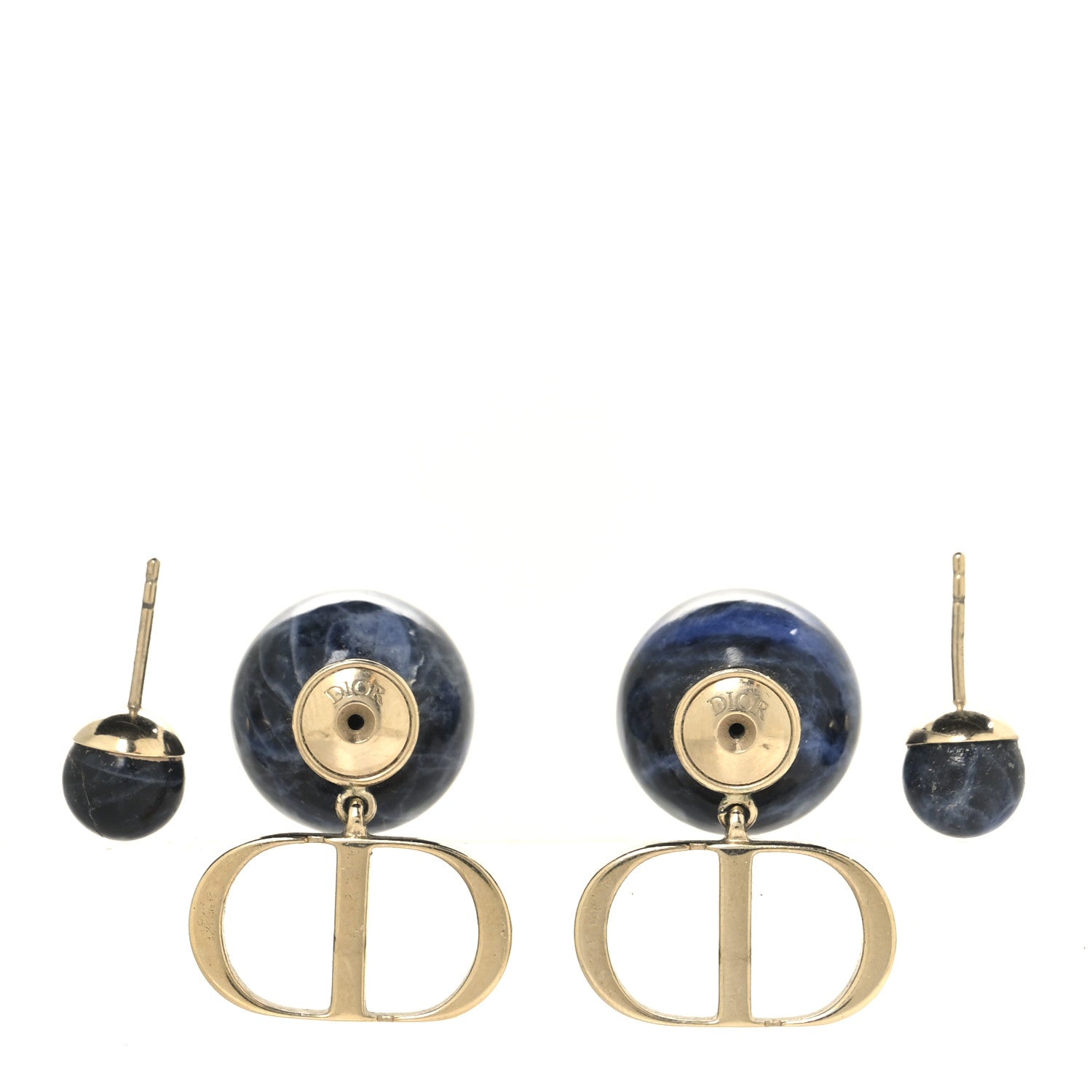 Christian Dior Marble CD Tribal Earrings Blue 1844498 – FASHIONPHILE