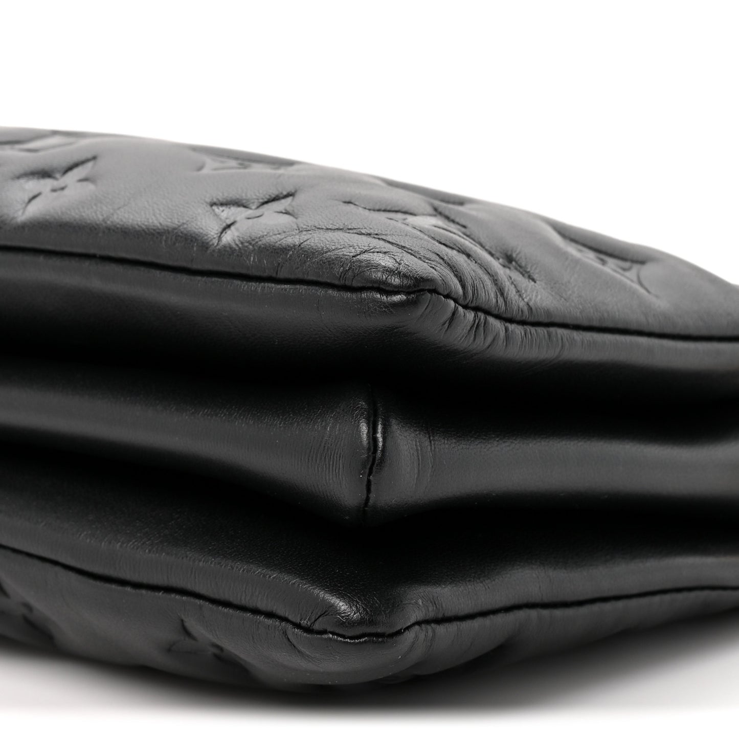 Lambskin Embossed Monogram Coussin BB Black