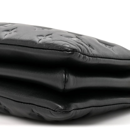 Louis Vuitton Lambskin Embossed Monogram Coussin BB Black 7 of 8