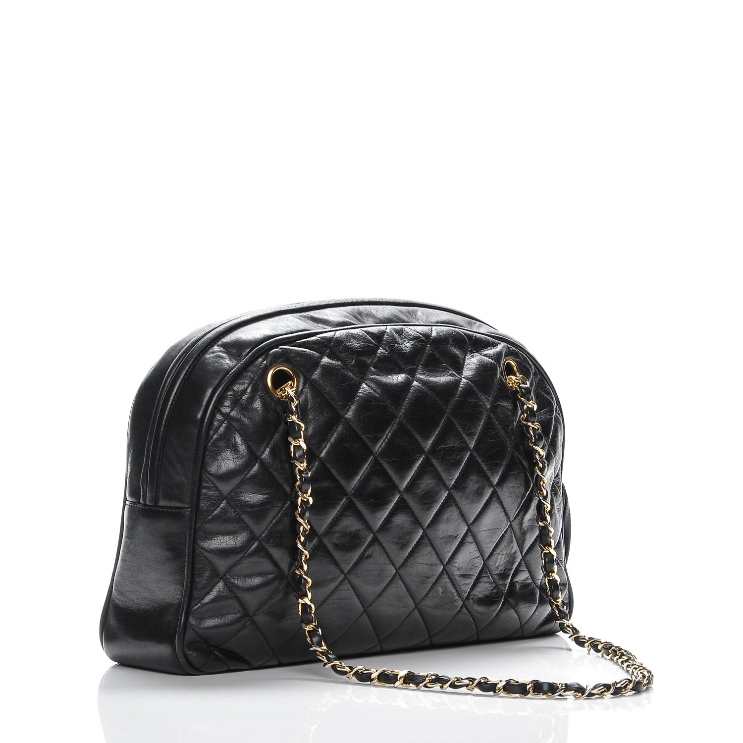 Chanel Lambskin Quilted Shoulder Bag Black 3 of 8