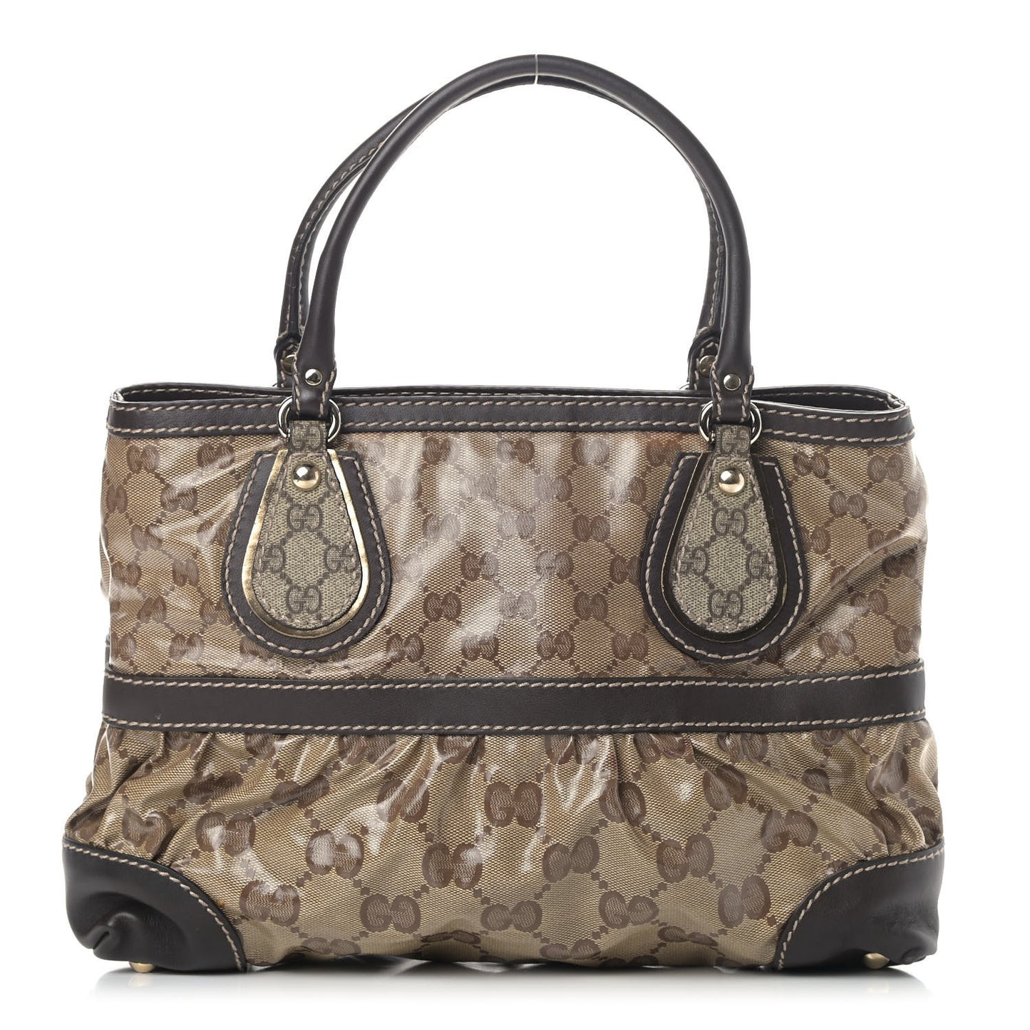 Crystal Monogram Medium Mix Tote Brown