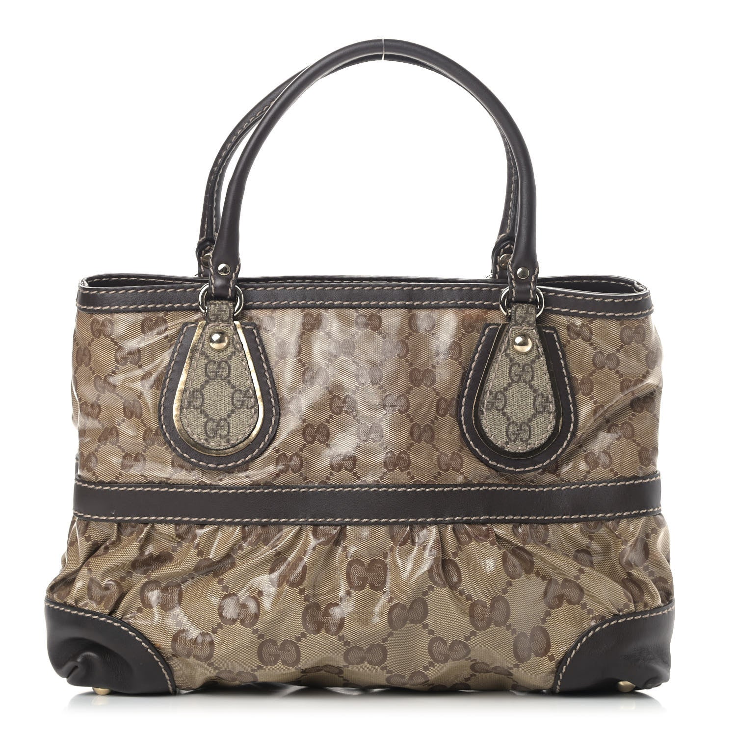 Gucci Crystal Monogram Medium Mix Tote Brown 1 of 10