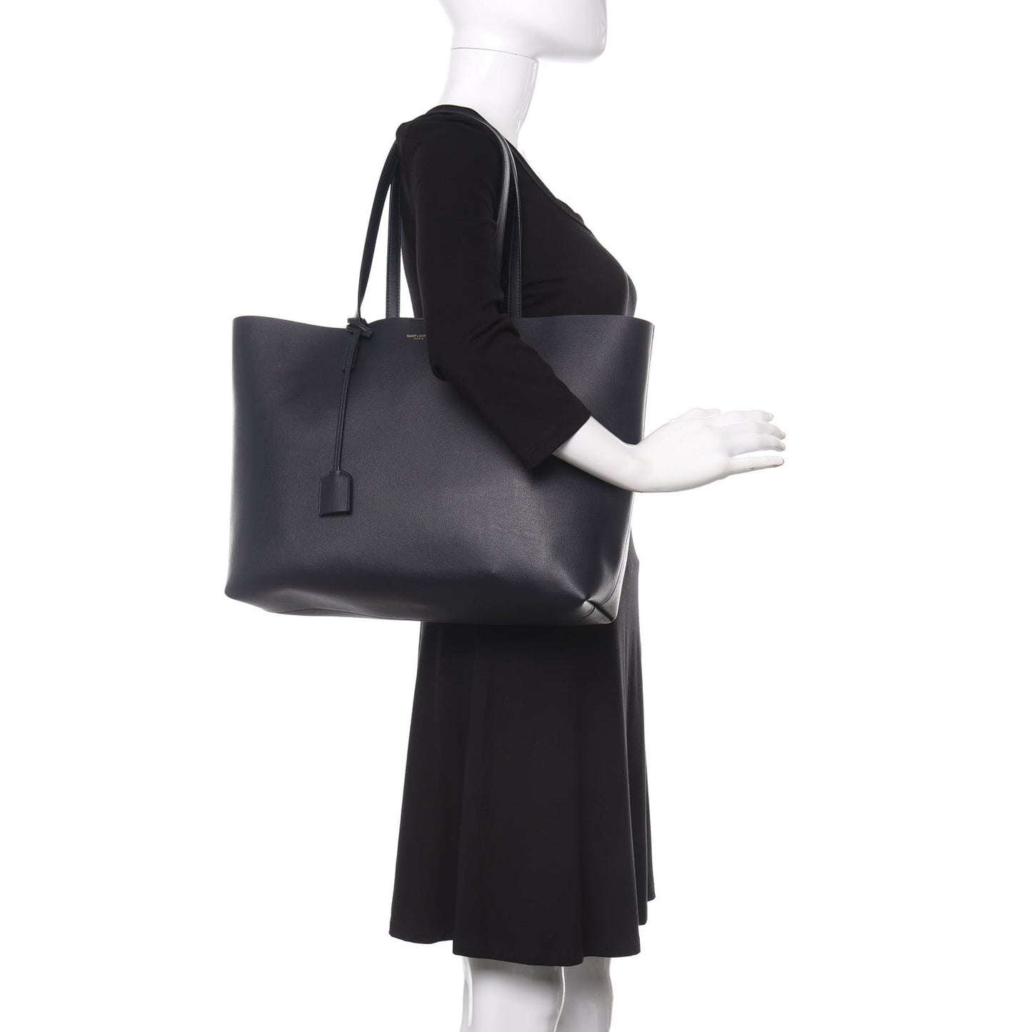 Calfskin Large Shopping Tote Navy
