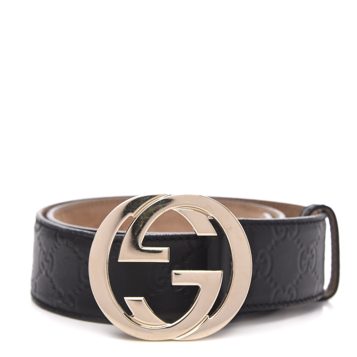 Gucci Guccissima Interlocking G 40mm Belt 80 32 Black 1 of 7