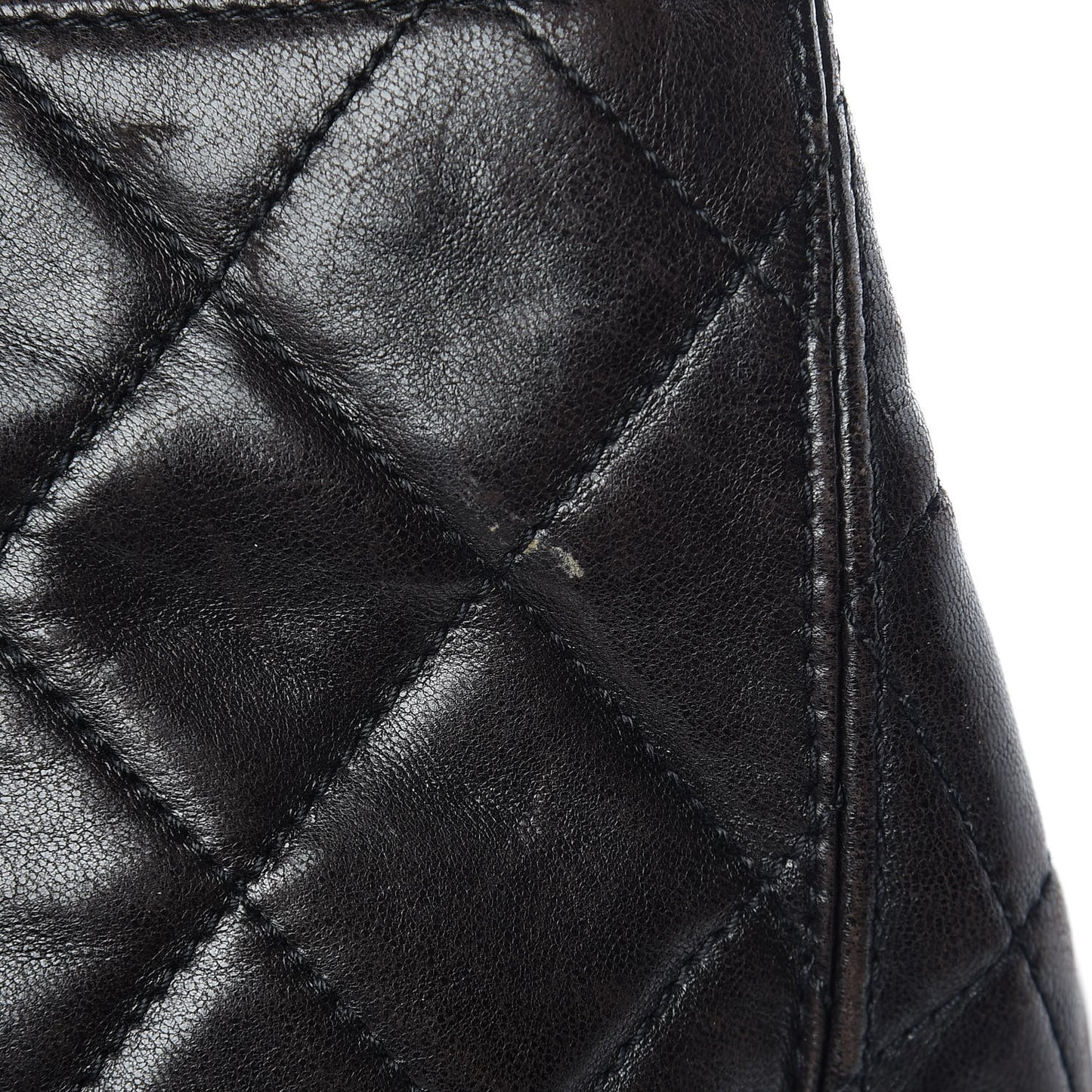 Lambskin Quilted Backpack Brown