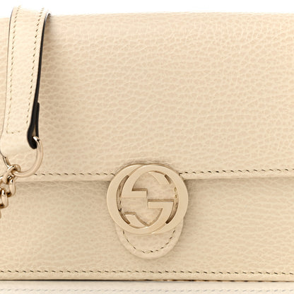 Gucci Dollar Calfskin Interlocking G Chain Wallet Ivoire 7 of 9