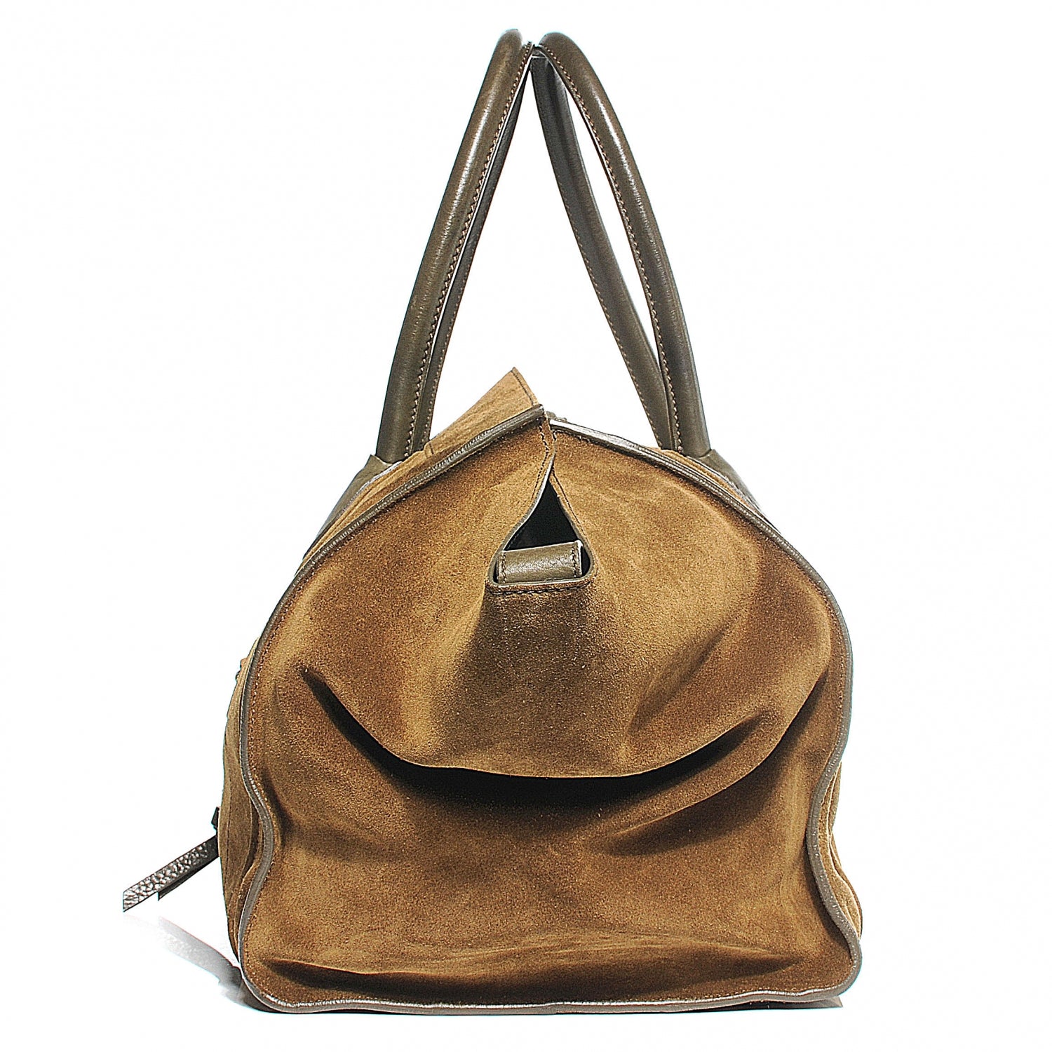 Celine Suede Large Phantom Luggage Olive 6 of 13
