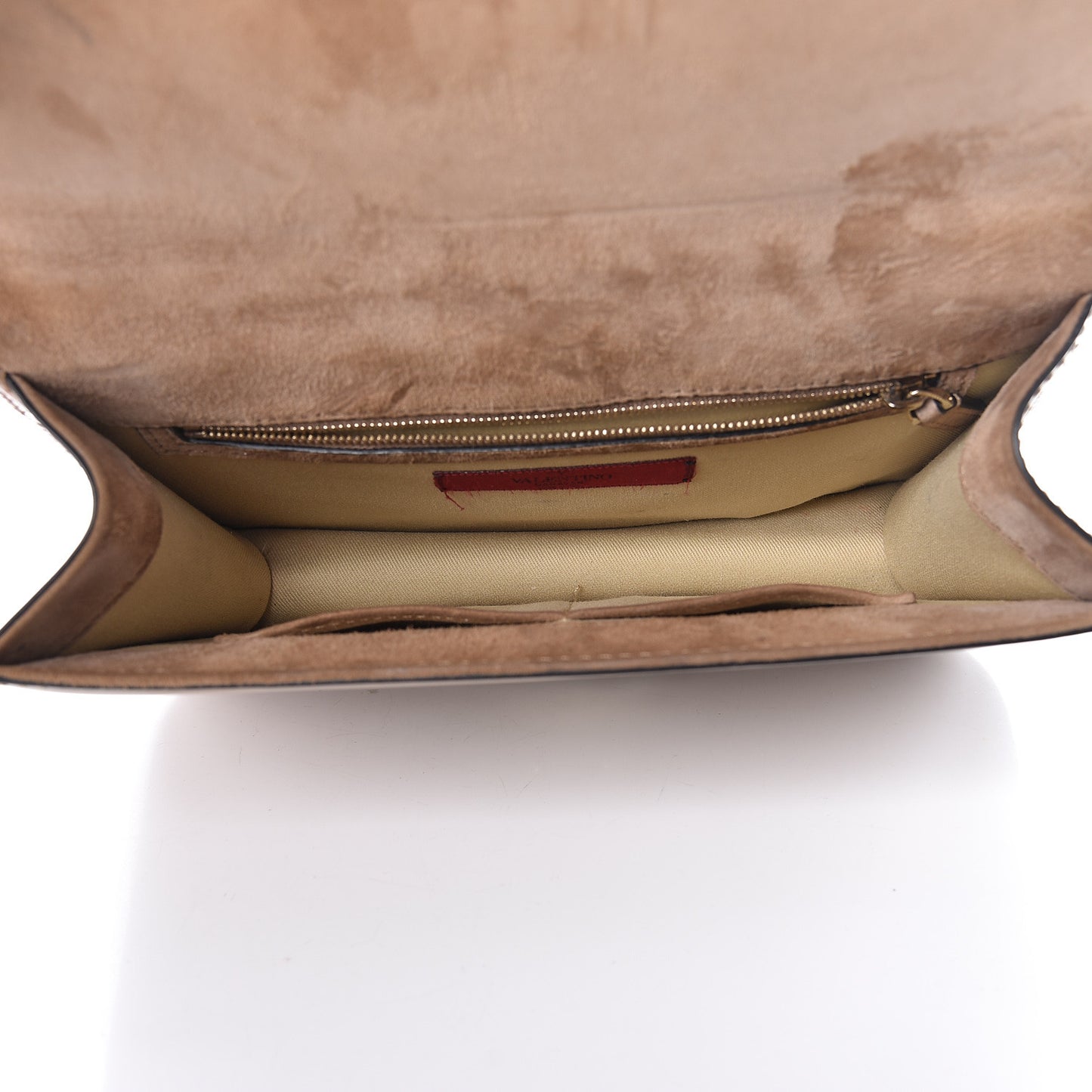 Patent Medium Glam Lock Rockstud Flap Poudre