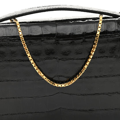 Nancy Gonzalez Crocodile Wallet On Chain Black 7 of 9
