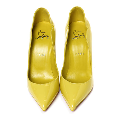 Christian Louboutin Calfskin Hot Chick 100 Pumps 37 Citrus 5 of 11