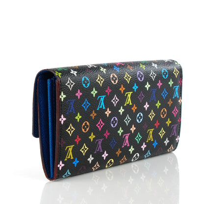 Louis Vuitton Monogram Multicolor Sarah Wallet Black Bleuet 5 of 11