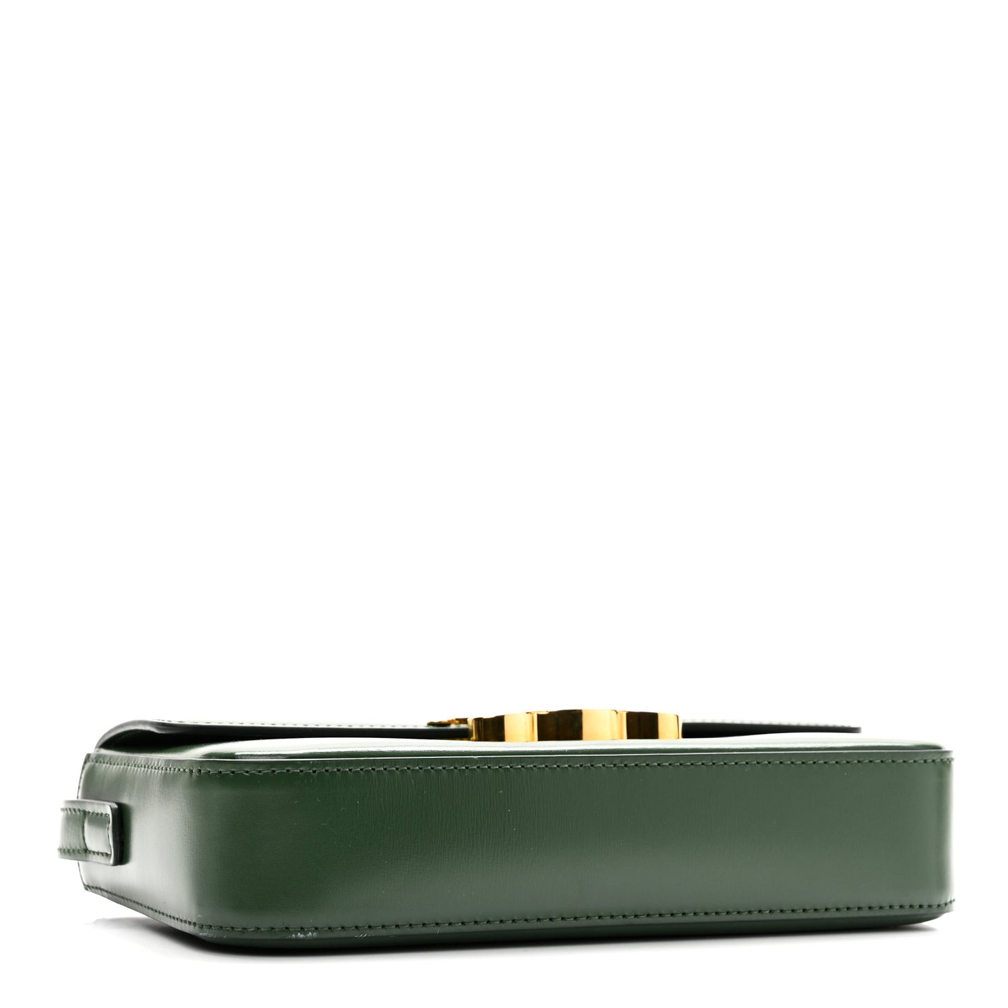 Shiny Calfskin Triomphe Shoulder Bag Forest