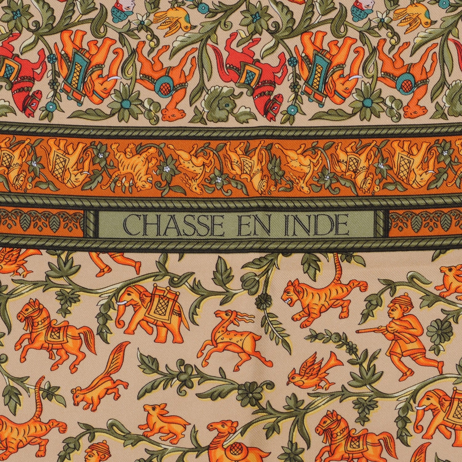 Hermes Silk Chasse en Inde Scarf 90 1 of 6