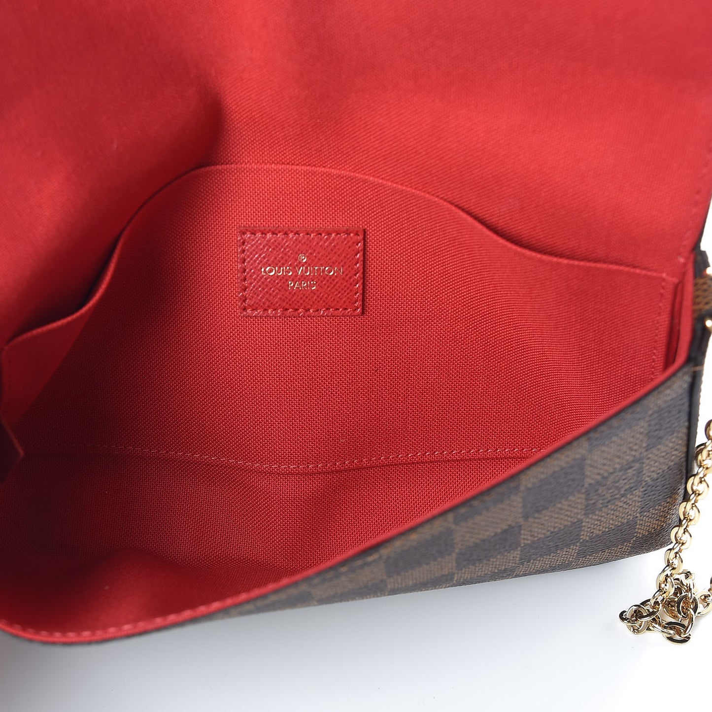 Damier Ebene Pochette Felicie Chain Wallet