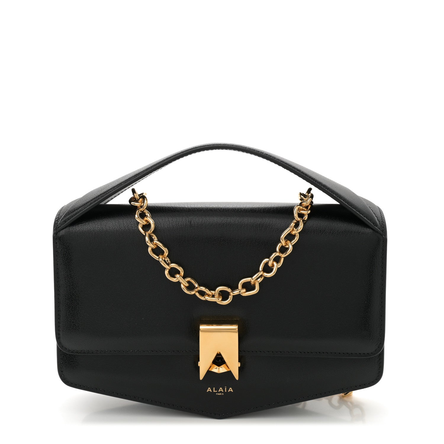 Alaia Goatskin Le Papa East West Chain Bag Black 1 of 11