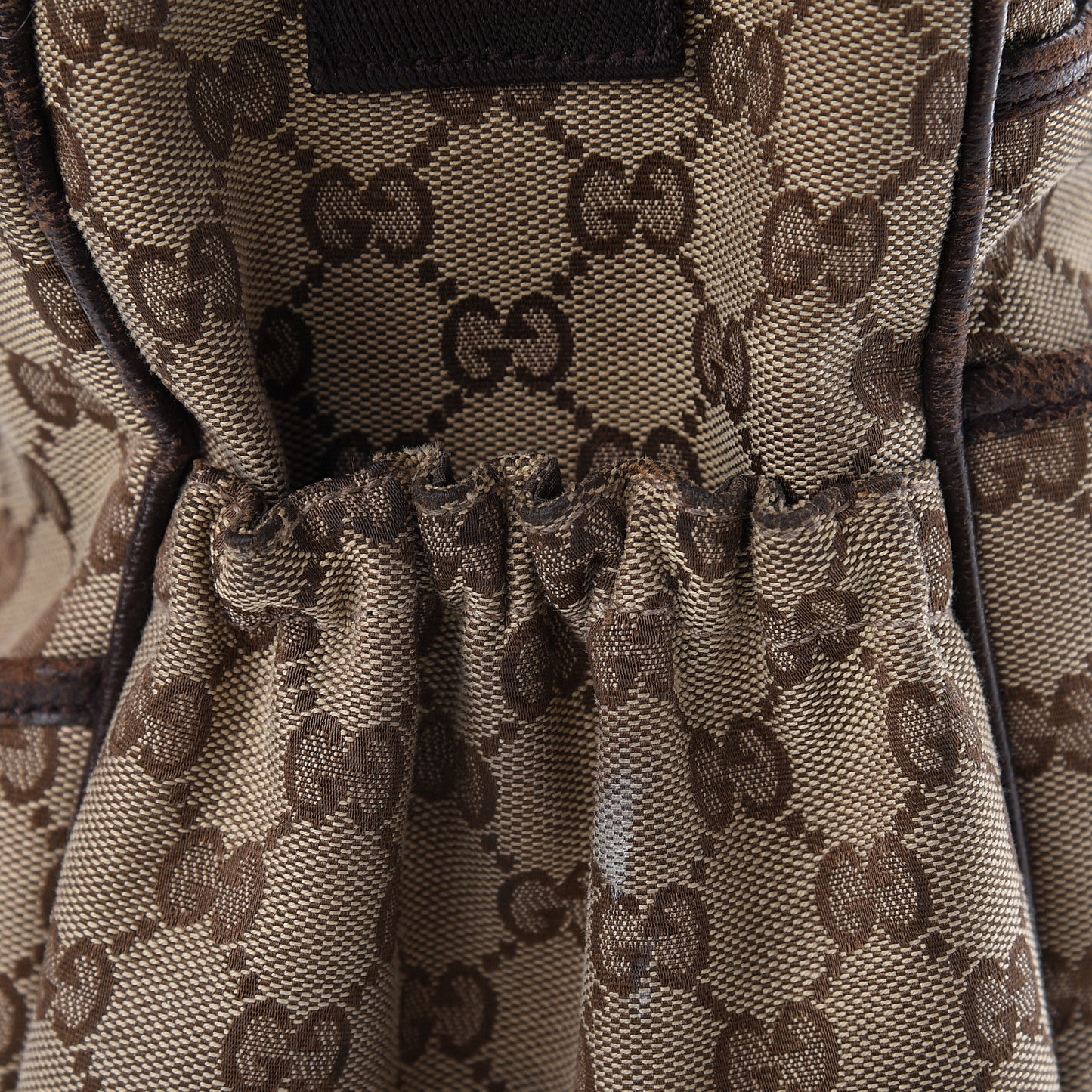 Monogram Natural Pigskin Large Diaper Bag Beige Ebony Cocoa Dark Chocolate