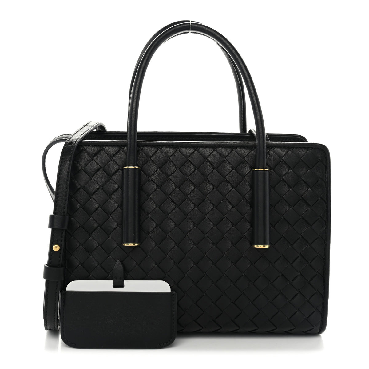 Nappa Intrecciato Baby Barbara Tote Black