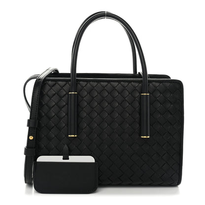 Bottega Veneta Nappa Intrecciato Baby Barbara Tote Black 3 of 11