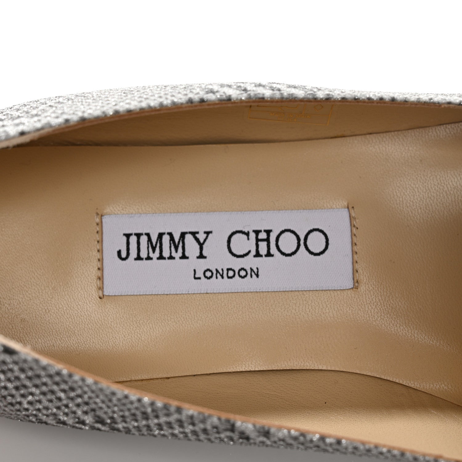 Jimmy Choo Prince Of Stars Glitter Fabric Loafers 39 Silver 8 of 10