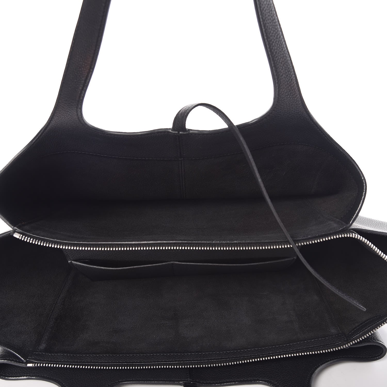 Celine Baby Grained Calfskin Medium Tri-Fold Bag Black 6 of 12