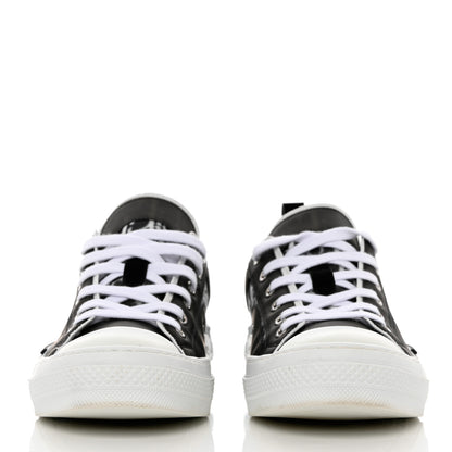 Christian Dior Technical Canvas Mesh Oblique Printed Mens B23 Low Top Sneaker 42 Black White 2 of 9