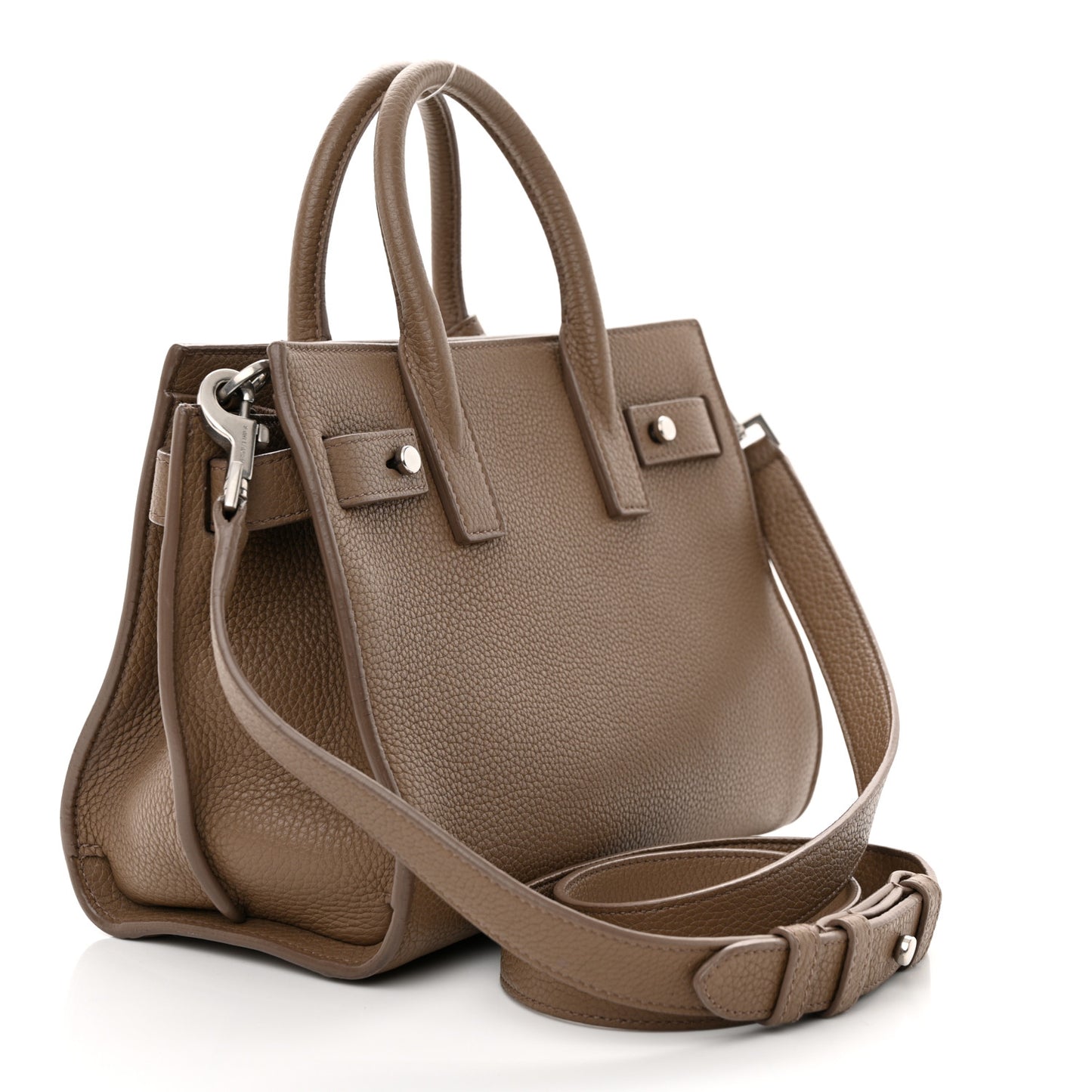 Grained Calfskin Nano Supple Sac De Jour Taupe