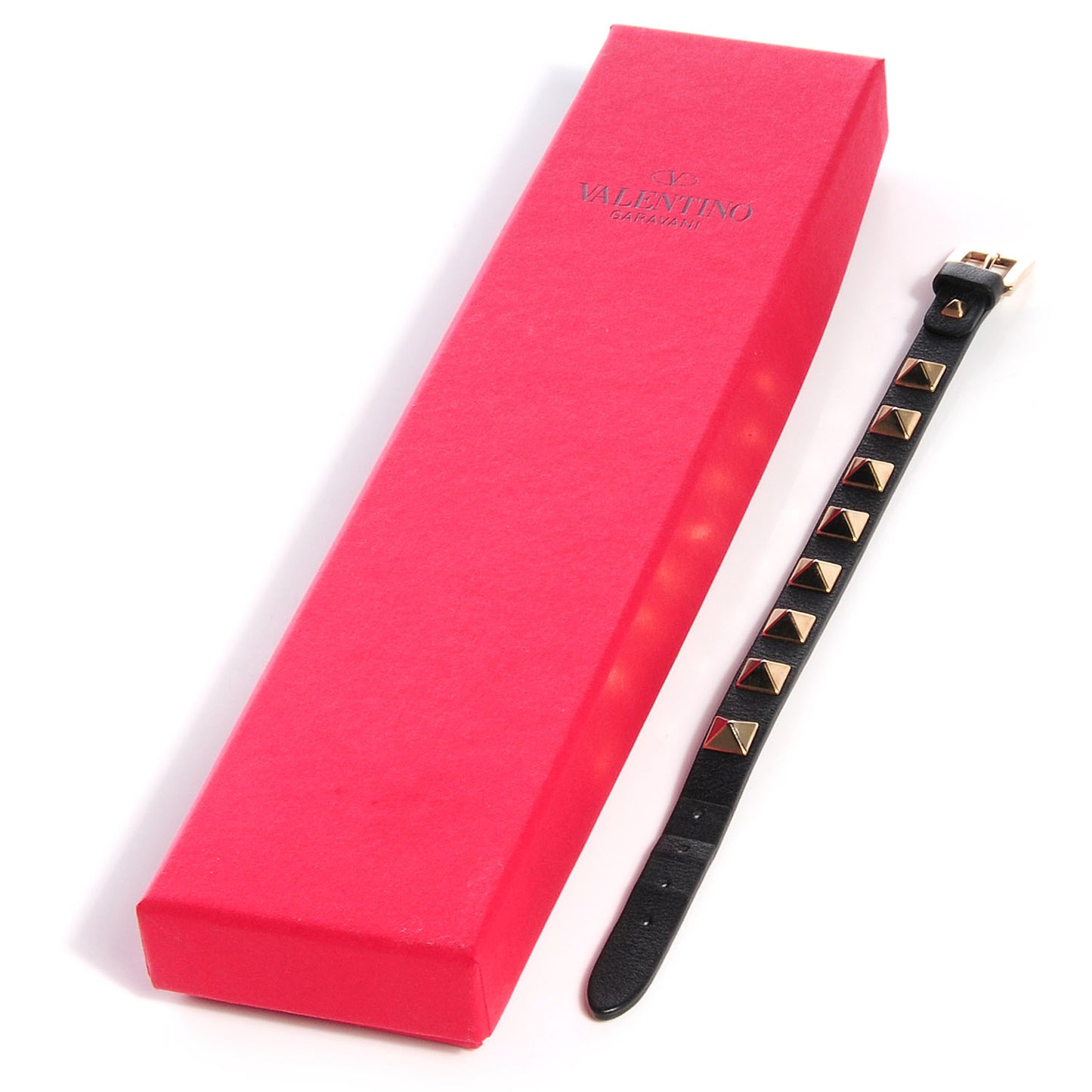 Vitello Rockstud Bracelet Black