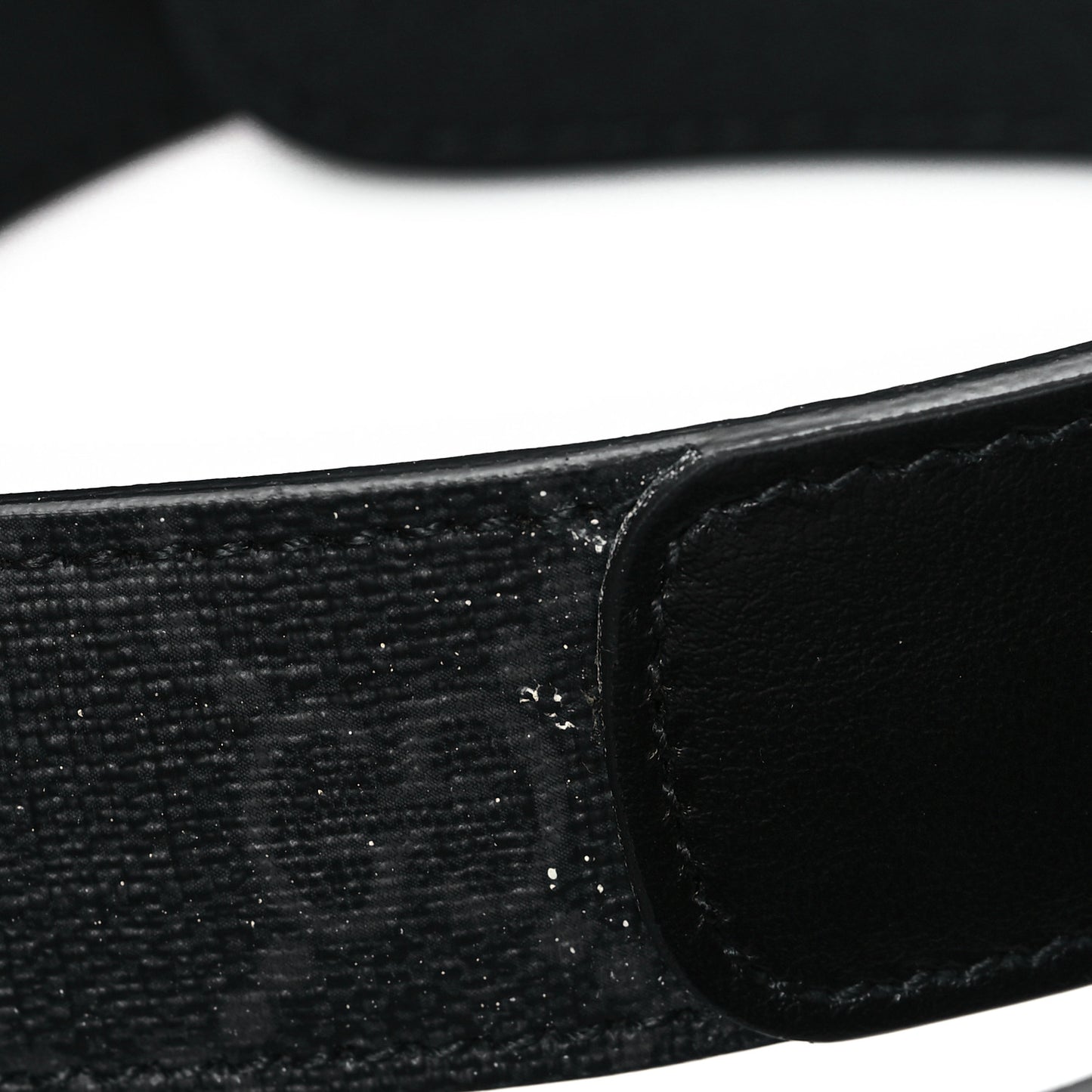 GG Supreme Monogram Plutone Calfskin Enamel Monochrome Double G 30mm Belt 75 30 Black Opaco Black