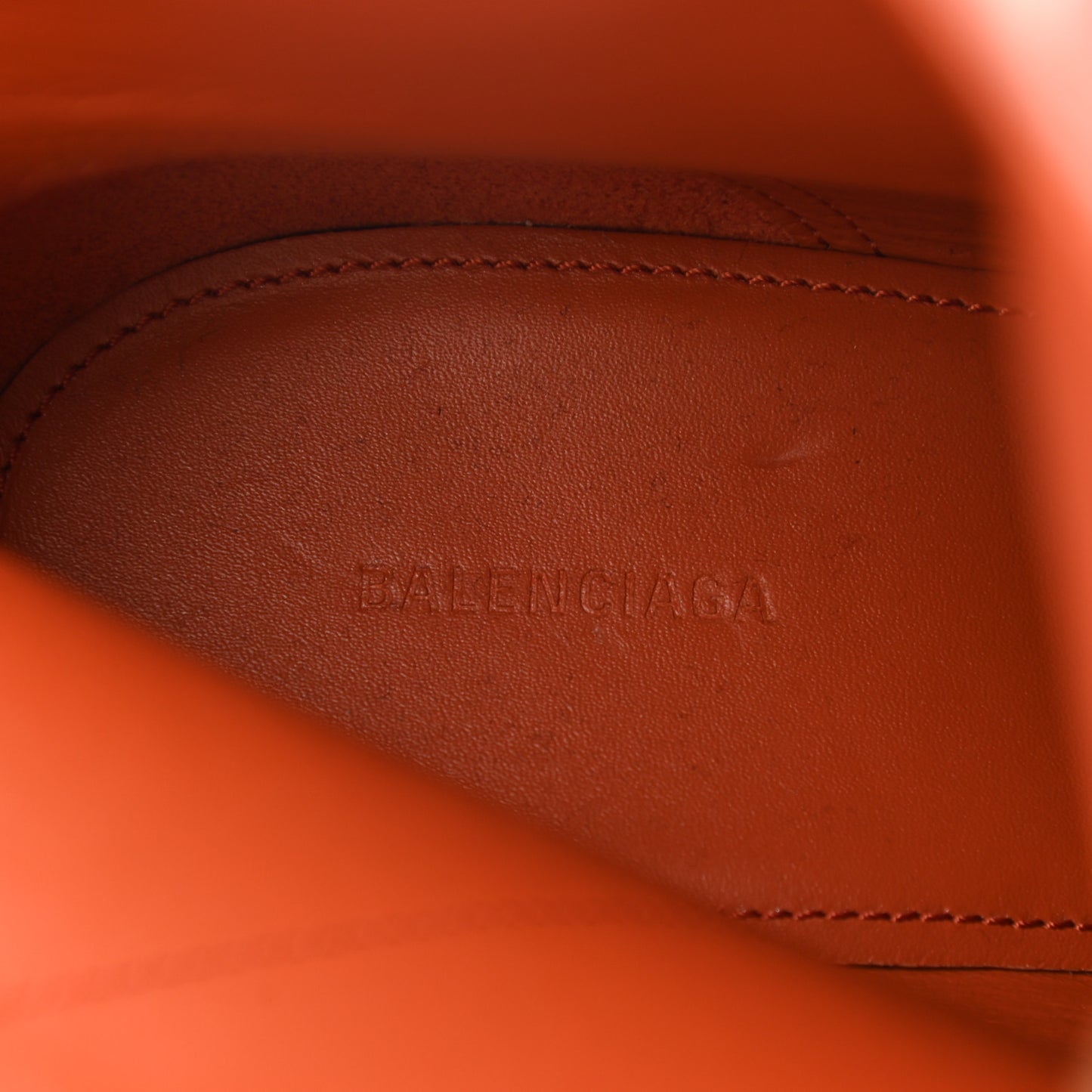 Patinated Calfskin Round Toe 110 Booties 39 Orange