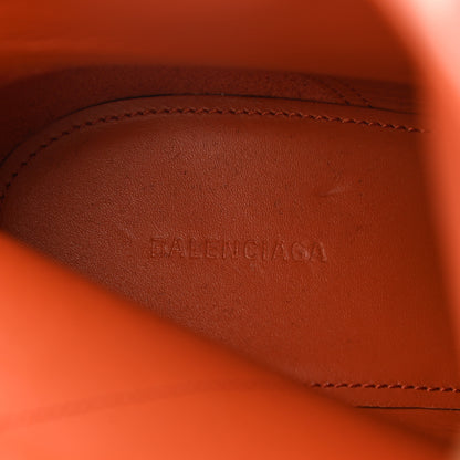 Balenciaga Patinated Calfskin Round Toe 110 Booties 39 Orange 7 of 8