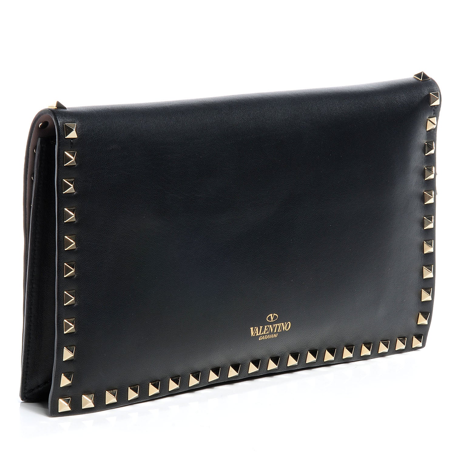 Valentino Garavani Nappa Rockstud Wristlet Clutch Black 3 of 7