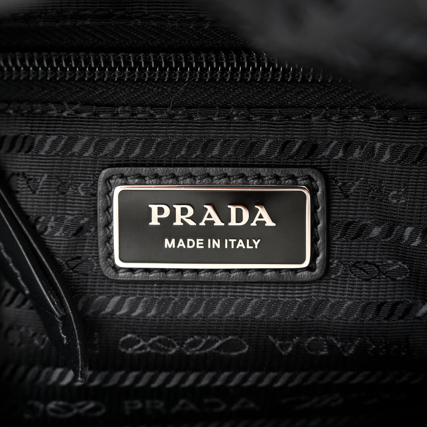 Prada Re-Nylon Vitello Metal Triangle Logo Sling Backpack Black 6 of 10