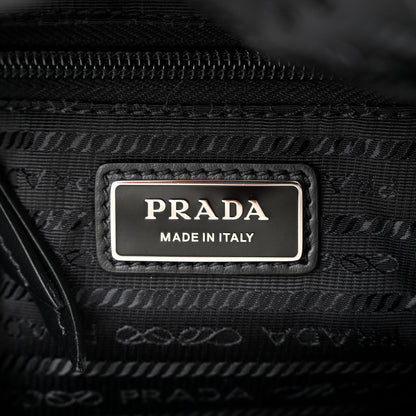 Prada Re-Nylon Vitello Metal Triangle Logo Sling Backpack Black 6 of 10