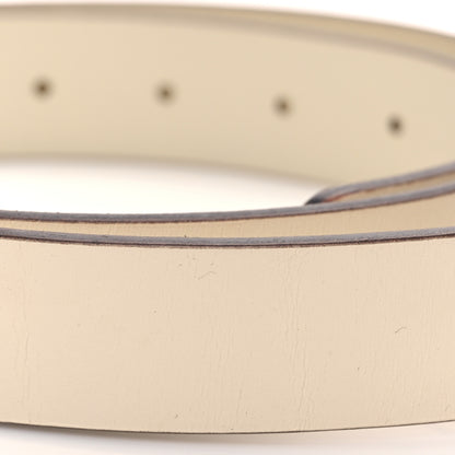 Gucci Margaux Calfskin Studded Interlocking G 30mm Belt 95 38 Mystic White 5 of 5