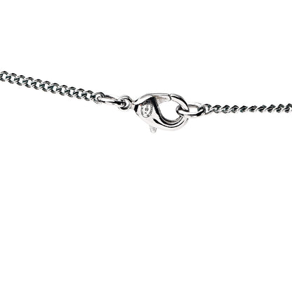 Chanel Pearl Crystal CC Pendant Necklace Silver 3 of 5
