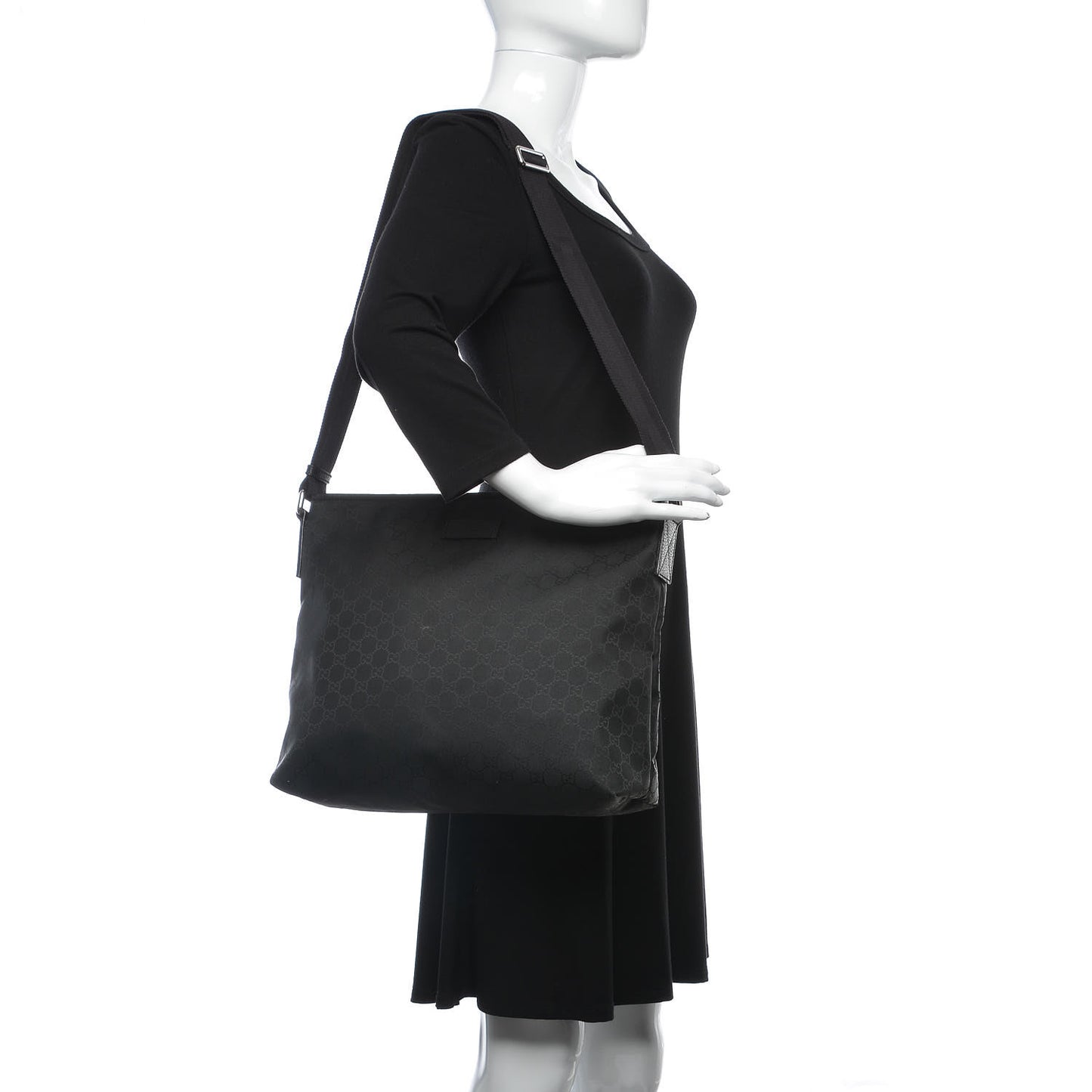 Nylon Monogram Large Messenger Black