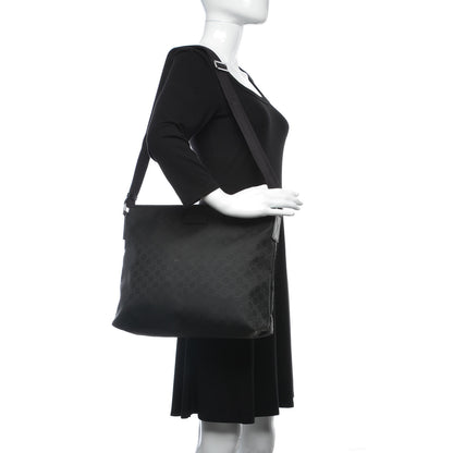 Gucci Nylon Monogram Large Messenger Black 2 of 10