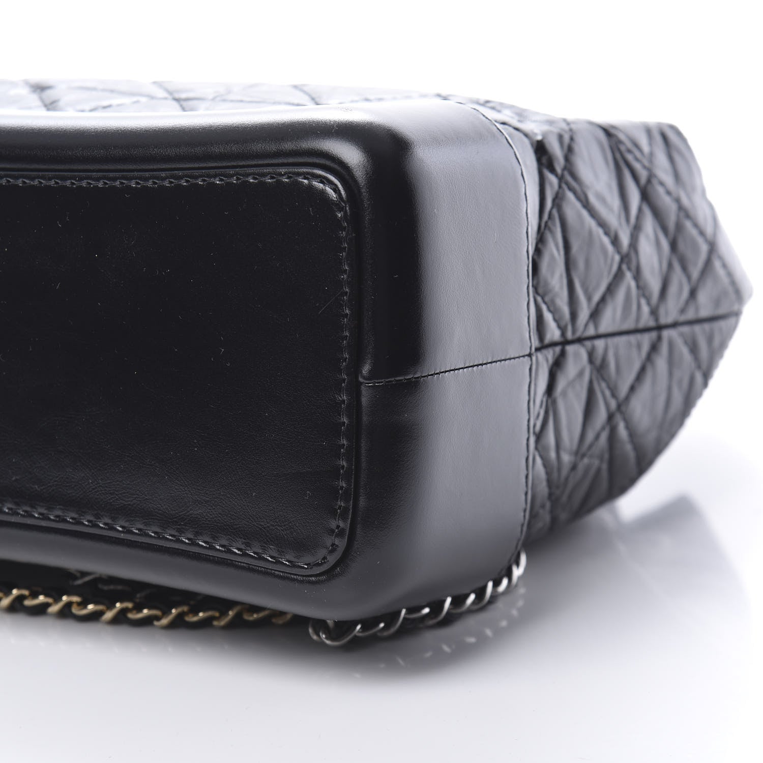 Chanel Aged Calfskin Quilted Gabrielle Backpack Black 9 of 9