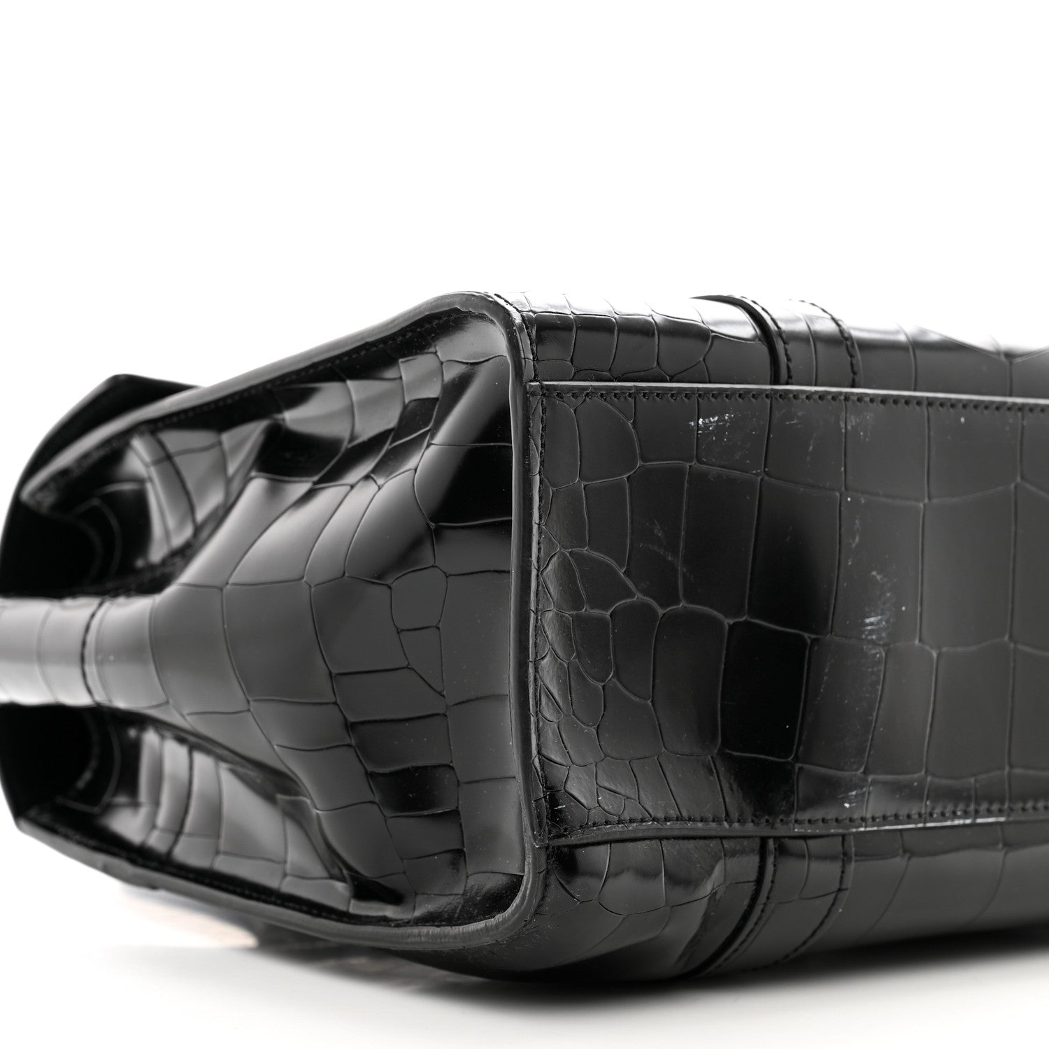 Mulberry Crocodile Embossed Calfskin Bayswater Black 9 of 13